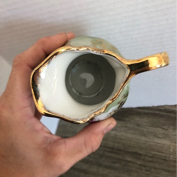 Vtg Giftcraft Ceramic Pitcher with Saucer - Picture 9 of 12